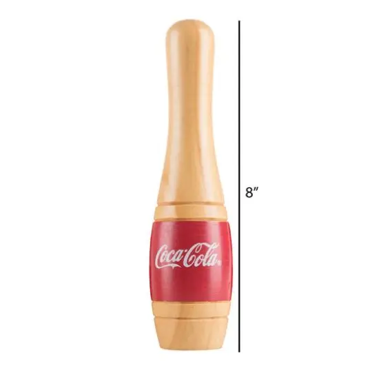 Toy Time Coca-Cola Indoor & Outdoor Wooden Bowling Set {7}
