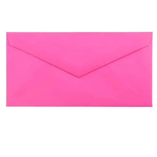 JAM Paper 3.875" x 7.5" Brite Hue Monarch Envelopes, 50ct. Ultra Hot Pink {1}
