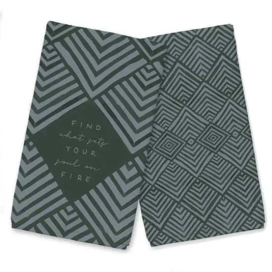 Soul On Fire Tea Towel Set Emerald {1}