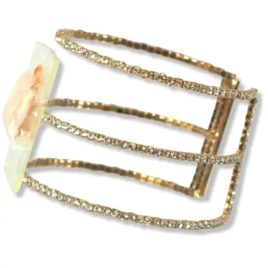 Jam Paper Triple Crown Flower Bracelet Gold {1}