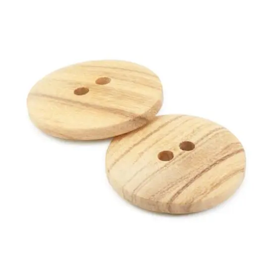 Dritz&reg; 20mm Beige-Camel Sustainable Wood Round Button, 9ct. {3}