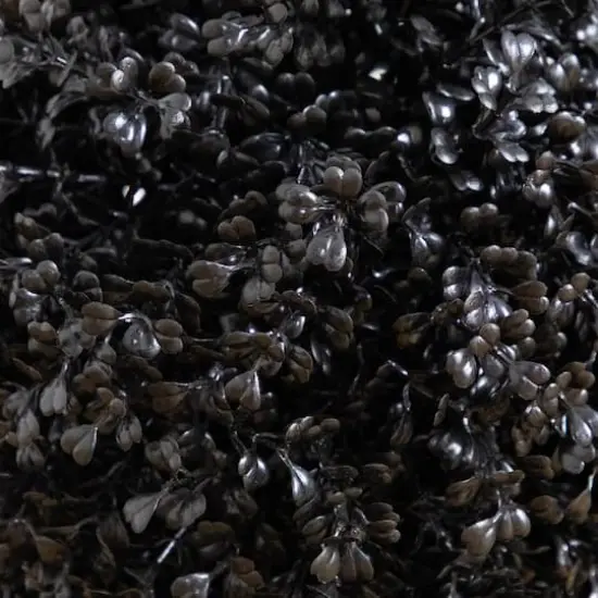 3ft. UV Resistant Artificial Halloween Black Triple Ball Boxwood Topiary (Indoor/Outdoor) {4}