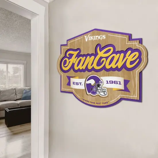 NFL Fan Cave Sign Minnesota Vikings {4}