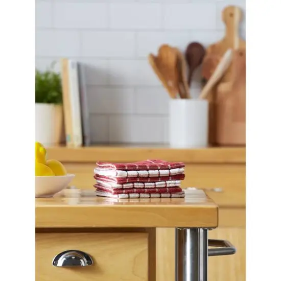 Barn Red Combo Windowpane Dishcloth, 6ct. {5}