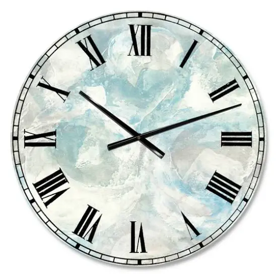 Designart Pale Blue Shade III Wall Clock {1}