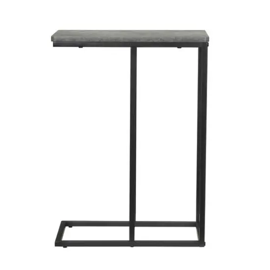 Household Essentials 25" Jamestown C-Shaped End Table Gray {9}