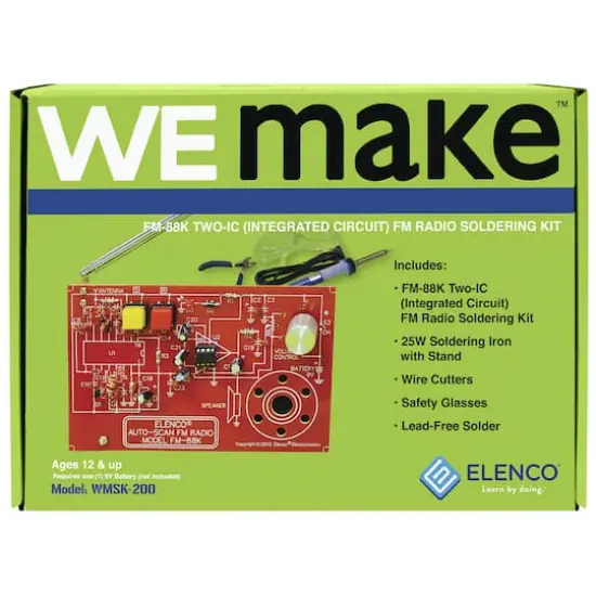Elenco&reg; WE MAKE&trade; Learn to Solder FM Radio Kit with Tools {1}