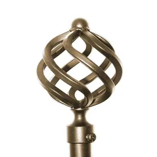 Home Details Royal Twist Curtain Rod Antique Brass {4}