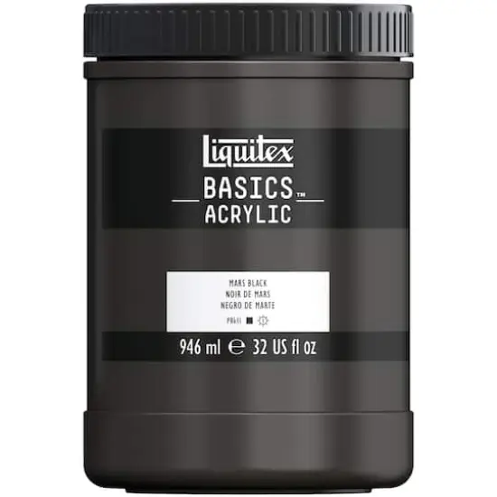 Liquitex&reg; BASICS&trade; Acrylic Paint Jar, 32oz.Mars Black {1}