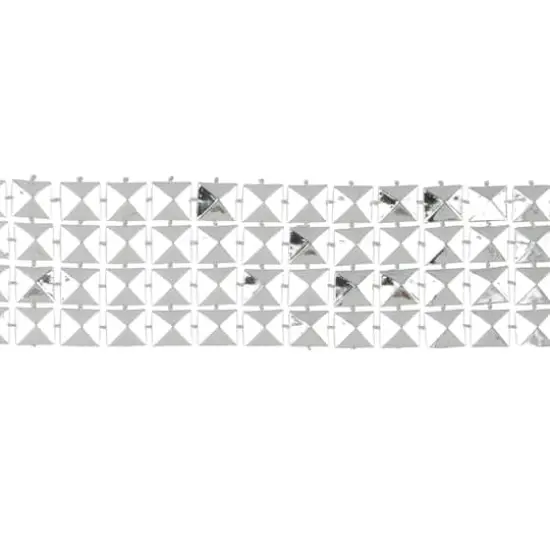 1.25" Silver Square Stud Mesh Trim by Celebrate It&reg; Fashion Mode {1}