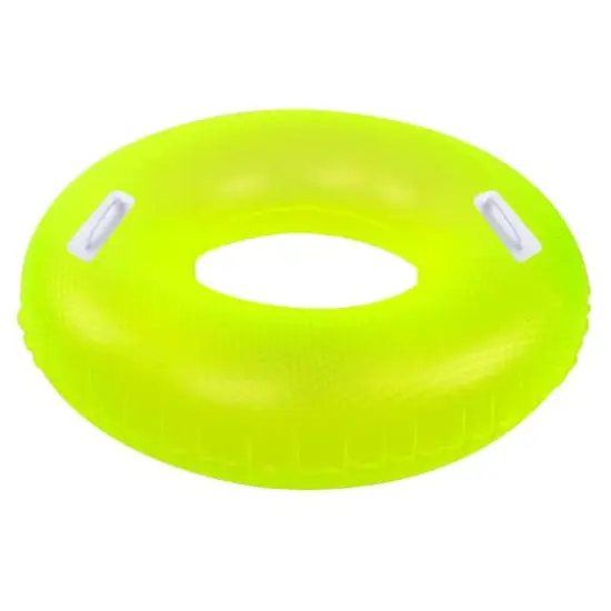 3.5ft. Yellow Sparkle Inflatable Floating Swimming Pool Ring Tube {1}