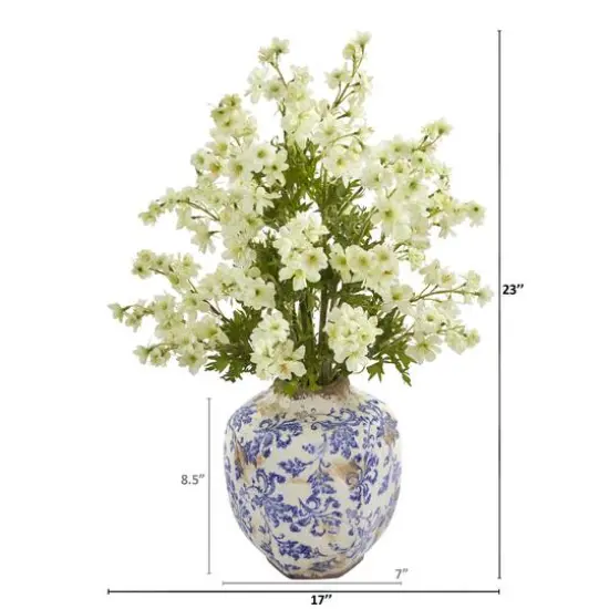 23" Dancing Daisy Artificial Arrangement in Decorative Vase {3}