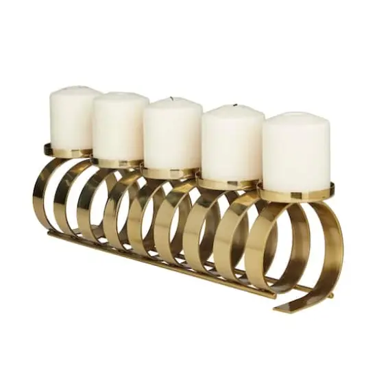 20" Gold Contemporary Candle Holder {3}