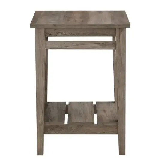 Walker Edison 18" Gray Wash Farmhouse Trim Side Table {5}