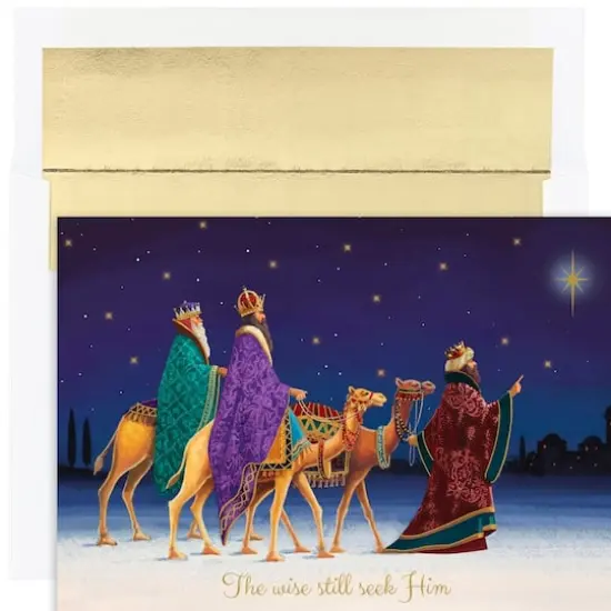 JAM Paper Three Kings Christmas Cards & Envelopes Set {1}
