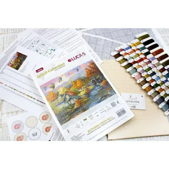 Luca-S Autumn Creek Mill Counted Cross Stitch Kit {10}