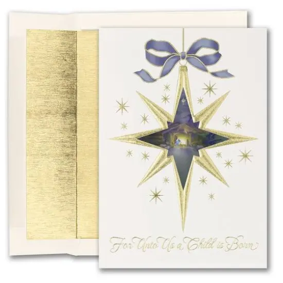 JAM Paper 5" x 7" Purple Religious Ornament Blank Cards & Matching Envelopes Set, 25ct. {1}