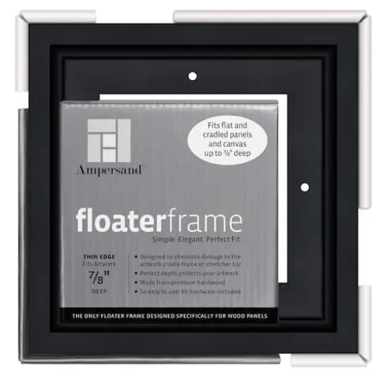 Ampersand&trade; Art Black 7/8" Floaterframe {1}