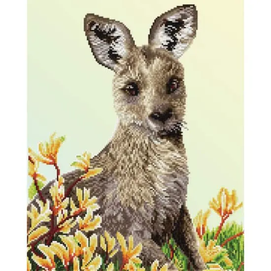 Diamond Dotz&reg; Kangaroo & Kangaroo Paw Diamond Painting Kit {1}