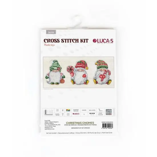 Luca-S Christmas Gnomes Plastic Canvas Counted Cross Stitch Kit {3}