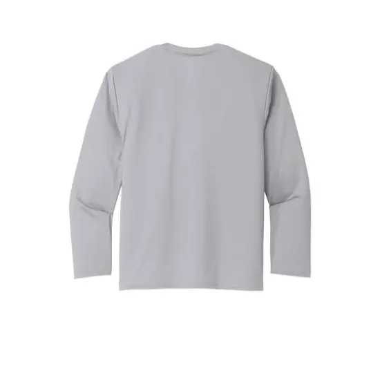 Port & Company&reg; Youth Long Sleeve Performance T-Shirt Silver {4}