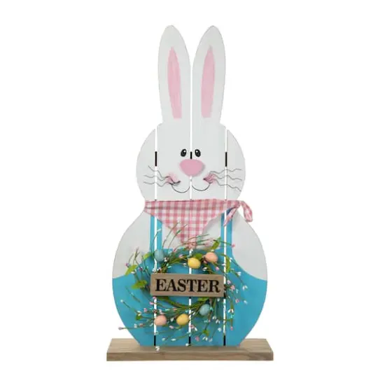 Glitzhome&reg; 30" Easter Wooden Bunny Porch D&eacute;cor {1}