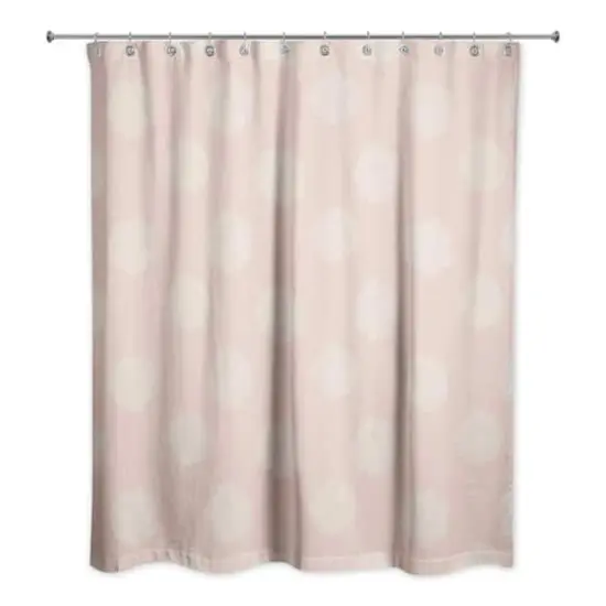 Polka Dots Shower Curtain Cream/Pink {1}