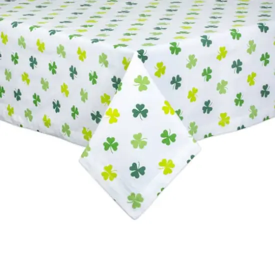DII&reg; 84" Shamrock Shake Print Tablecloth {4}