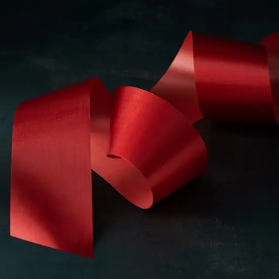 2.5" x 50yd. Satin Floral Ribbon by Celebrate It&reg; Red {3}