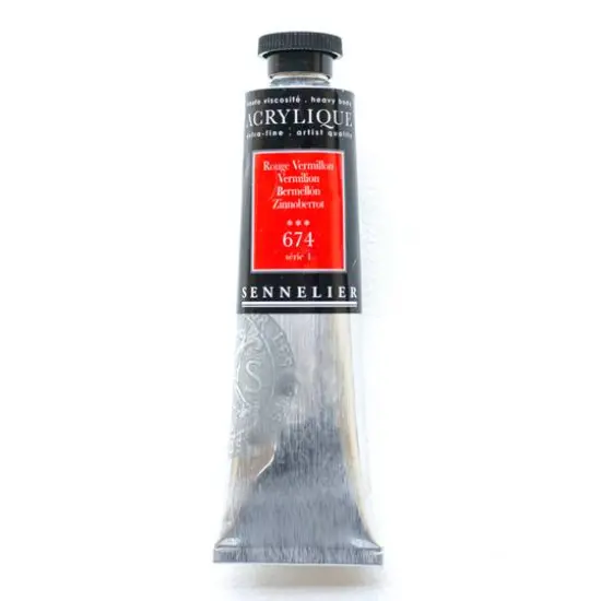 Sennelier Extra Fine Artists' Acrylic Paint, 60mL 674 Vermillion {1}