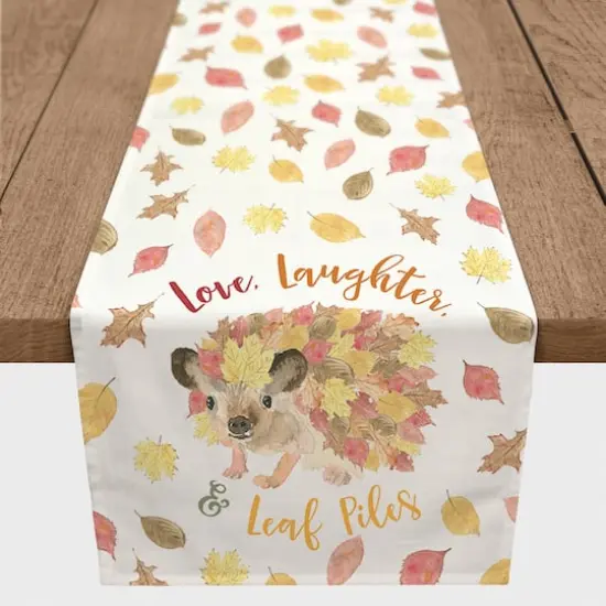 72" Leafy Hedgehog Table Runner  {4}