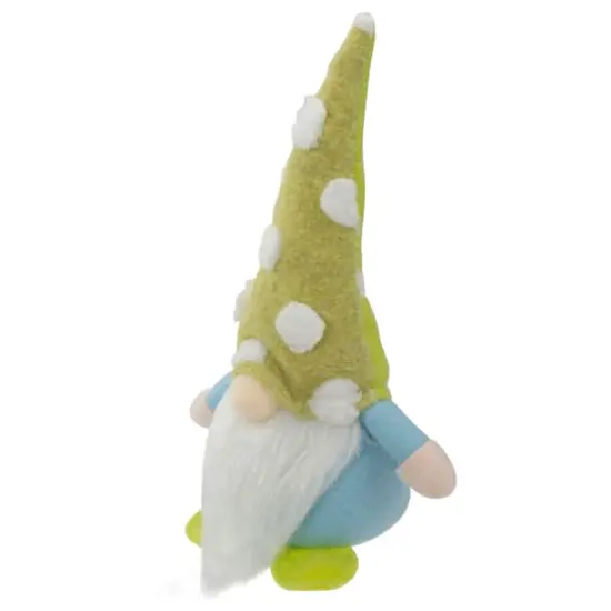 8.5" Green & Blue Gnome with Polka Dot Hat Figure {5}