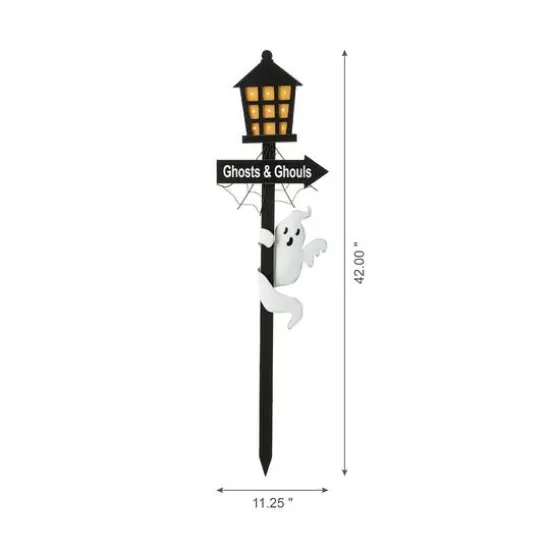 Glitzhome&reg; 42" Lighted Halloween Haunted House Yard Stake {4}
