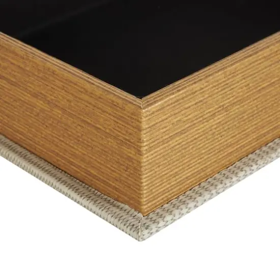 Faux Leather Geometric Woven Grid Book Storage Box Set Cream {5}