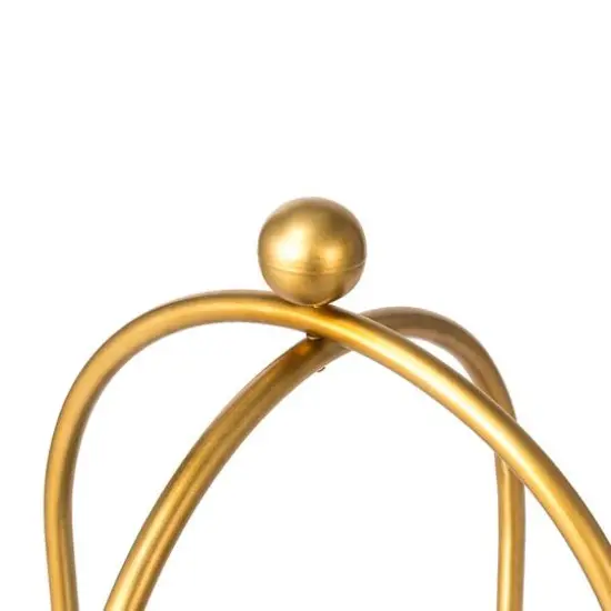 Glitzhome&reg; 42" Gold Regency Modern 2-Tier Mirror Organizer Floor Shelf {5}