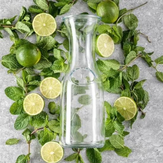 JoyJolt&reg; 35oz. Hali Glass Carafe Bottle Pitchers Set {5}