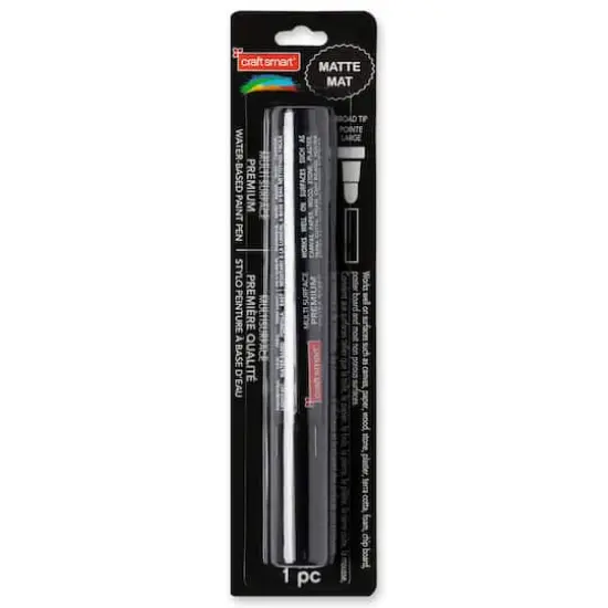 Premium Broad Tip Matte Water-Based Paint Pen by Craft Smart&reg; Black {3}