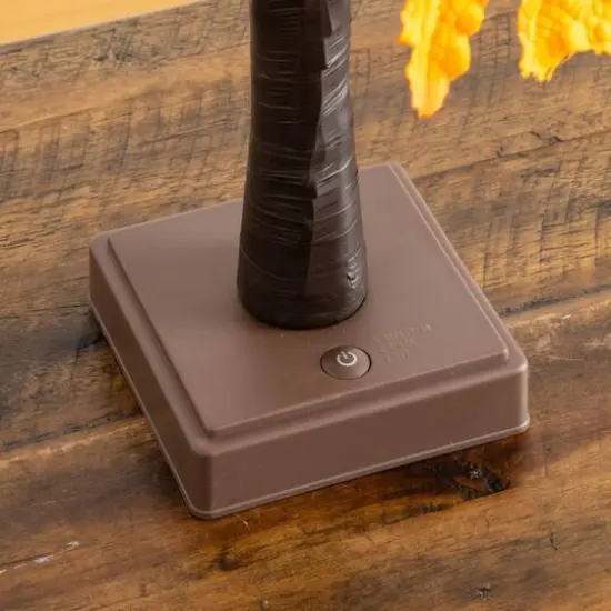 2ft. Pre-Lit Autumn Maple Artificial Fall Tree with 24 Warm White LED Lights and Detachable Base {6}