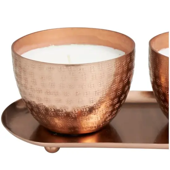 10oz. Sauvignon Blanc Scented Candles in Copper Bowls with Tray {5}