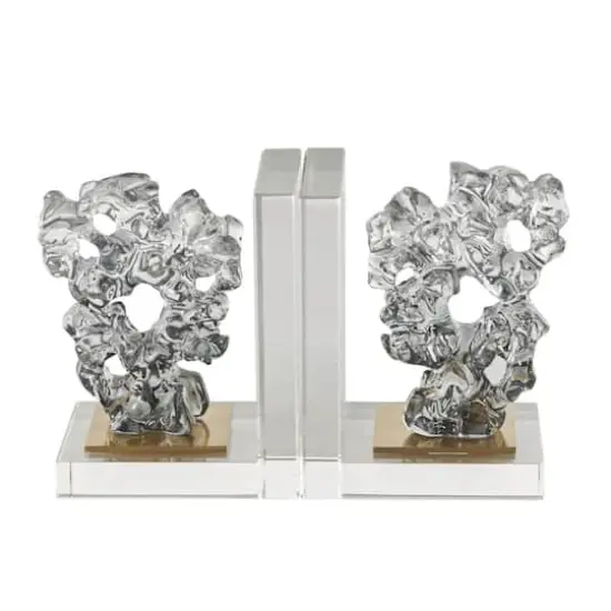 6" Clear Glass Decorative Bookends, 2ct. {3}