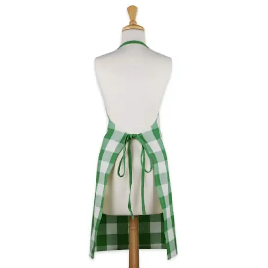 DII&reg; Buffalo Check Chef Apron Shamrock Green {4}