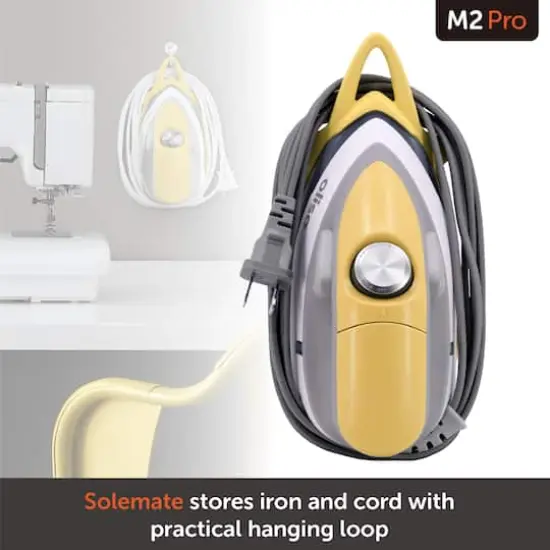 oliso M2Pro Butterscotch Mini Project Iron with Solemate&trade; Silicone Trivet {5}