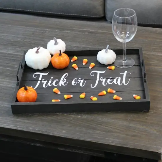 Elegant Designs&trade; 15.5" Trick or Treat Serving Tray with Handles {5}