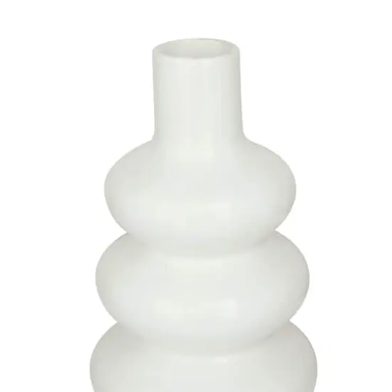White Stoneware Contemporary Vase, Set of 3" 16",17" {4}