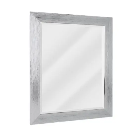 Head West&reg; Textured Chrome Rectangular Wall Vanity Mirror  {2}