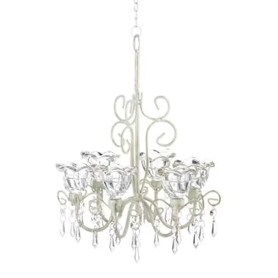 13'' Crystal Blooms Candle Chandelier {1}