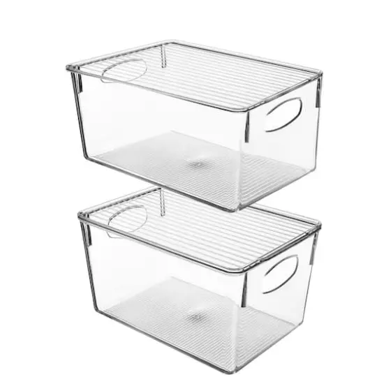 Sorbus Clear Storage Bins with Lids, 2ct. {1}