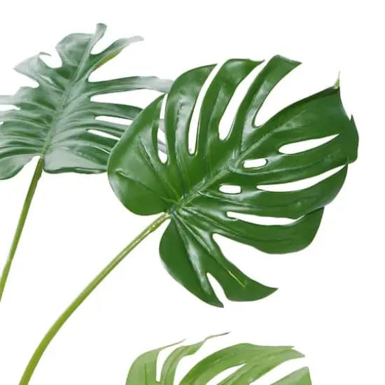 Monstera Leaf Decorations With Pot, 29", Green {5}