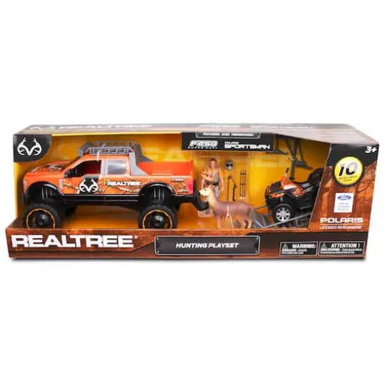NKOK RealTree® Ford Super Duty® F250® 1:18 Scale 10 Piece Buck Hunting Playset {3}