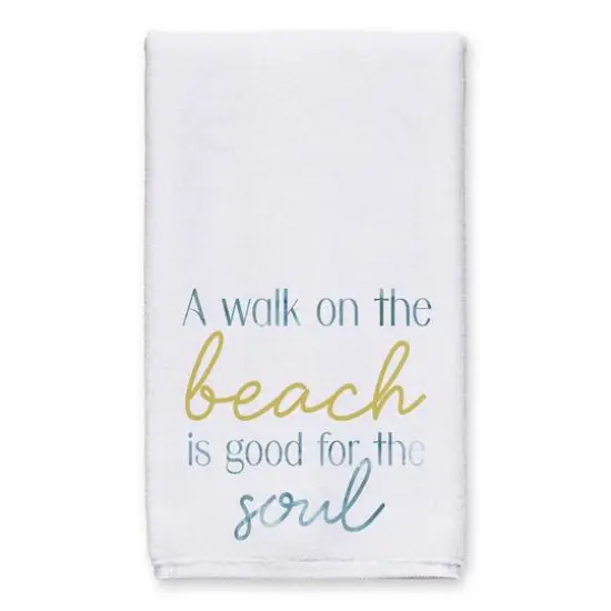 A Walk On The Beach Tea Towel Set Blue/Yellow {3}